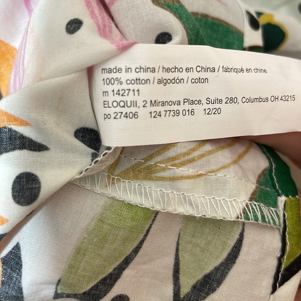 Eloquii size 22/24 full mini dress tropical palm leaf print - Picture 11 of 12